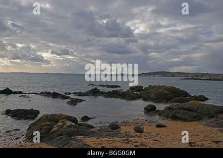 Großen Himmel über Elie, Coastal Path, Firth of Forth, Fife, Schottland, Oktober 2009 Stockfoto