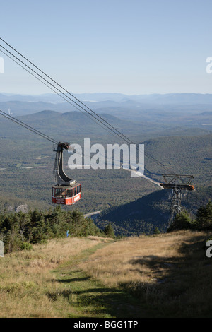 Luftseilbahn auf den Gipfel des Cannon Mountain in den White Mountains, New Hampshire USA. Stockfoto