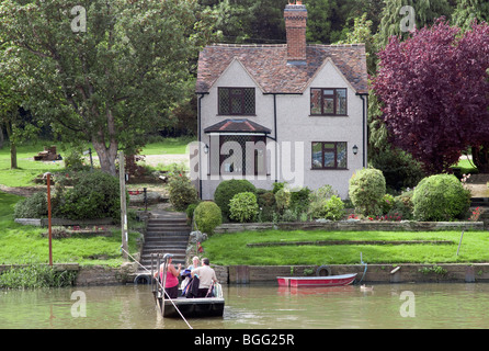 Der Hampton-Fähre über den Fluss Avon Evesham Worcestershire England uk Stockfoto