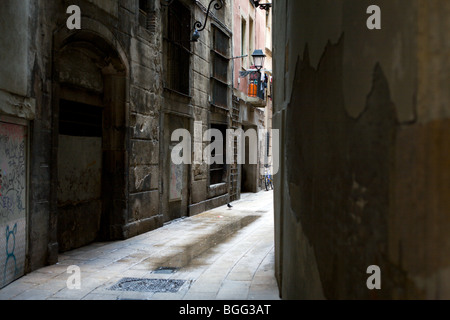 Eine Gasse in Barcelona Stockfoto