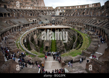 Innenansicht der Roman Coliseum Stockfoto