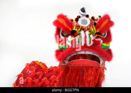 Chinesische traditionelle Löwen tanzen Stockfoto