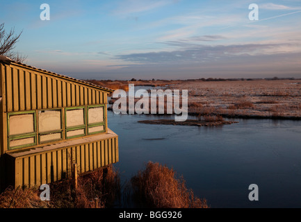 RSPB Marshside Reserve, Ribble Mündung. Southport, Merseyside, UK Stockfoto