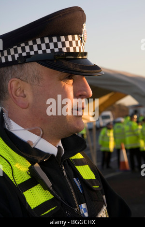 Porträt von Essex-Kraft-Polizei-Inspektor in Uniform und außerhalb Stockfoto