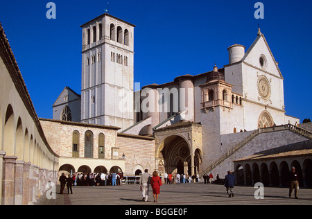 Assisi - St Francis Basilica und Kloster, geweiht im Jahre 1253 Stockfoto