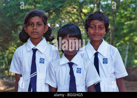 Studenten an der buddhistischen Schule, Polonnaruwa, Sri Lanka CORBIS-SU005382 Stockfoto