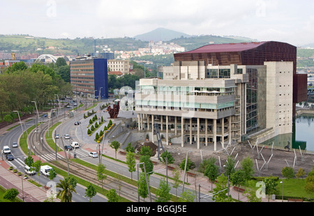 Blick von der Kongresshalle in Bilbao, Spanien, Luftperspektive Stockfoto