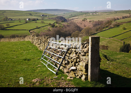 Oberen Dove Valley in der Nähe von Hollinsclough, Peak District. Stockfoto