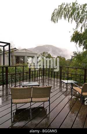 Gora Kadan. Japanischen Ryokan. Hakone, Japan. Terrasse. Stockfoto