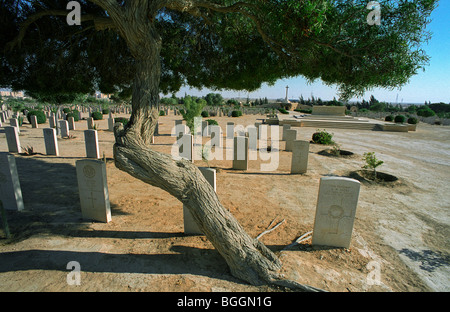 EL ALAMEIN SOLDATENFRIEDHOF ÄGYPTEN. Fotografiert für die CWGC-2006 Stockfoto