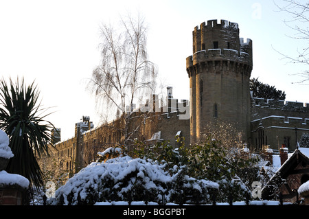 Warwick Castle in Winter, Warwickshire, England, UK Stockfoto