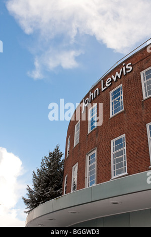 John Lewis Department Store - in Norwich in der UK-Schneefall von Anfang Januar 2010. Stockfoto