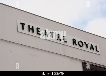 Das Theatre Royal - in Norwich in der UK-Schneefall von Anfang Januar 2010. Stockfoto