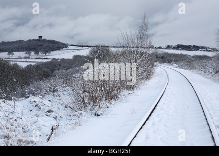 Penshaw Monument aus Fatfield in winterlichen Bedingungen, England, Großbritannien Stockfoto