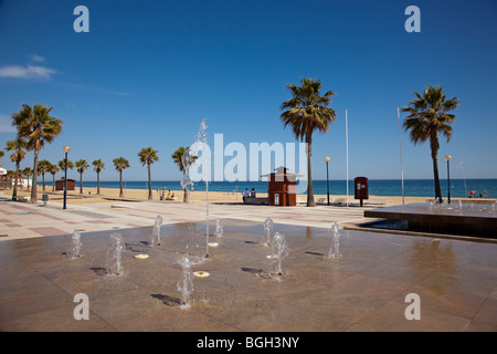 Paseo Marítimo De La Antilla de Lepe, Huelva, Andalucía, España Promenade in La Antilla Lepe, Huelva, Andalusien, Spanien Stockfoto