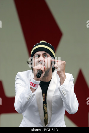 Maximo Park Paul Smith erklingt in T im Park Music festival Stockfoto