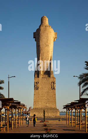 Monumento ein Colón de la Punta del Sebo, Huelva, Andalusien, España Columbus-Denkmal in Punta del Sebo, Huelva, Andalusien, Spanien Stockfoto