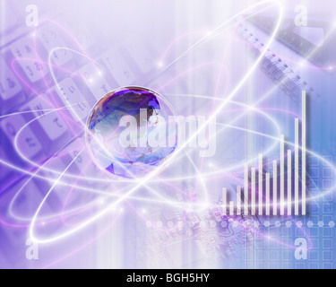 Abstrakte Darstellung Darstellung global business Technologie Stockfoto