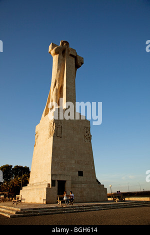 Monumento ein Colón de la Punta del Sebo, Huelva, Andalusien, España Columbus-Denkmal in Punta del Sebo, Huelva, Andalusien, Spanien Stockfoto