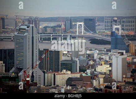 Blick auf Tokio bei Einbruch der Dunkelheit von MORI Tower, Roppongi Hills, Japan Stockfoto