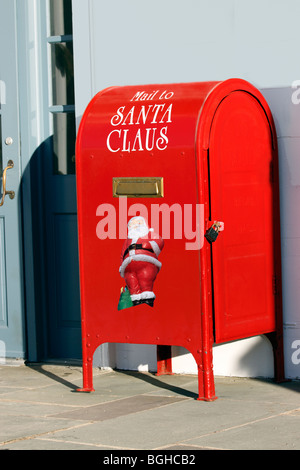 Kinder Briefkasten für Briefe an den Weihnachtsmann, Postamt, Stony Brook, Long Island, NY Stockfoto