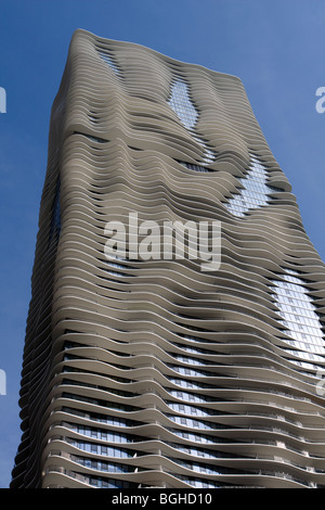 Aqua Tower Wolkenkratzer in Chicago, IL, USA Stockfoto