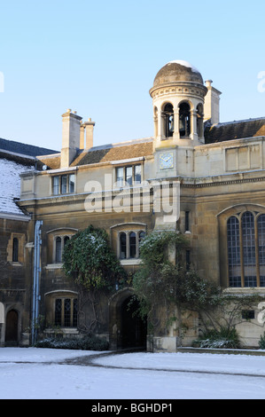 England; Cambridge; Gonville and Caius College im Winter Stockfoto