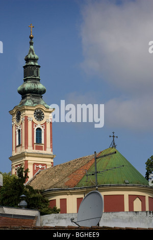 Kirche in einer Stadt, serbisch-orthodoxen Kirche Belgrad, Szentendre, Budapest, Ungarn Stockfoto
