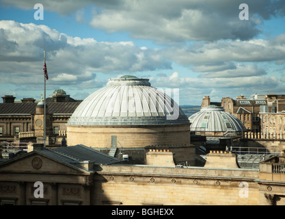 Edinburgh-Dächer bei Sonnenuntergang Stockfoto