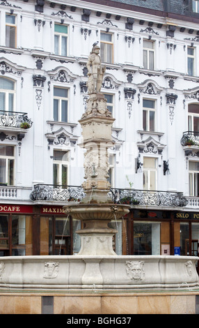 Statue des Ritters Roland - Brunnen in Bratislava Stockfoto