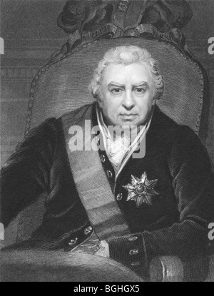 Joseph Banks auf Gravur aus den 1850er Jahren. Naturforscher und Mäzen der Wissenschaft. Stockfoto