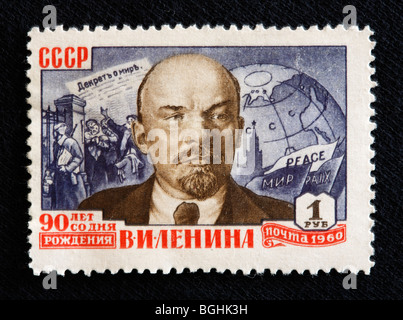 Vladimir Lenin, Briefmarke, UdSSR, 1960 Stockfoto