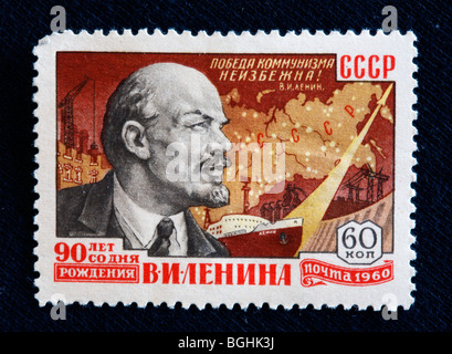 Vladimir Lenin, Briefmarke, UdSSR, 1960 Stockfoto