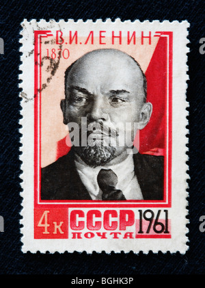 Vladimir Lenin, Briefmarke, UdSSR, 1961 Stockfoto