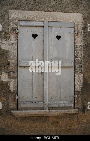 Französische blauen Fensterläden Stockfoto