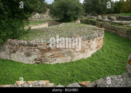 Das Leonidaion Kleeblatt geformte Wasser Garten antiken Olympia Griechenland Stockfoto