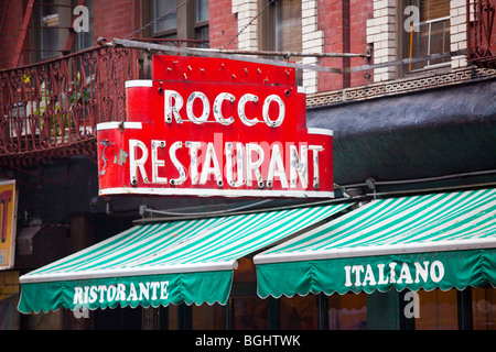 Italienisches Restaurant in Greenwich Village in New York City Stockfoto