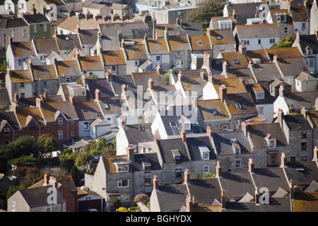 eine allgemeine Übersicht der Häuser in einem Dorf oder Stadt Stockfoto