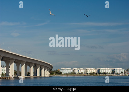 Roosevelt Brücke über den St. Lucie River in Stuart, Florida Stockfoto