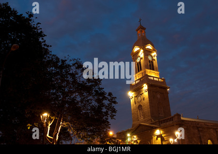 La Serena in Chile Iglesia Catedral (Kathedrale) in der Abenddämmerung Stockfoto