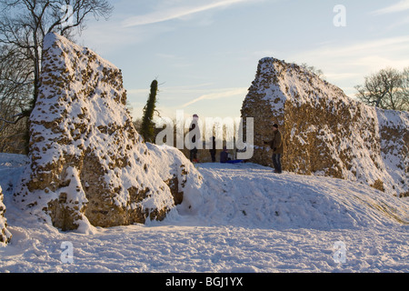 Berkhamsted Castle Winter Hertfordshire Stockfoto