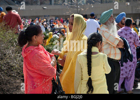 Jährliche Frühjahr Vaisakhi Parade in Toronto, die Sikh Kultur feiern Stockfoto