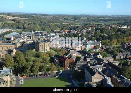 Luftaufnahme der Stadt Durham, County Durham, England, UK Stockfoto