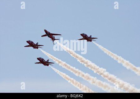 Die roten Pfeile auf RAF Leuchars Airshow 2009, Fife, Schottland Stockfoto