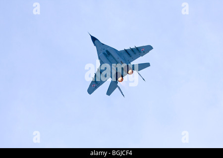 Polnische Luftwaffe Mig-29 auf RAF Leuchars Airshow 2009, Fife, Schottland Stockfoto