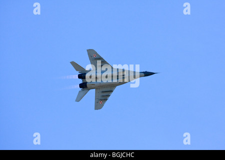 Polnische Luftwaffe Mig-29 auf RAF Leuchars Airshow 2009, Fife, Schottland Stockfoto