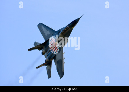 Polnische Luftwaffe Mig-29 auf RAF Leuchars Airshow 2009, Fife, Schottland Stockfoto