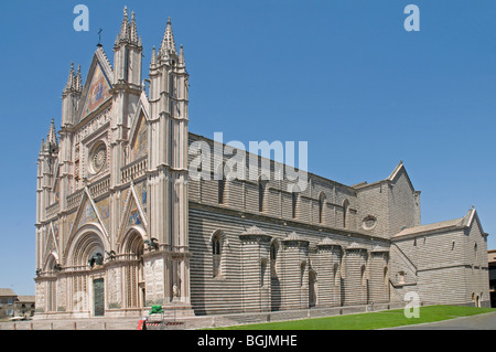Die prächtige Kathedrale von Orvieto, Umbrien Stockfoto