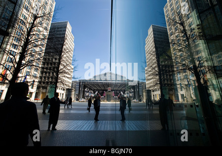 Berlin 2009 Potsdamer Platz 1989 DDR Deutschland Unified positiv nach vorne Geschichte kalter Krieg Ende East West Ampel teilen c Stockfoto