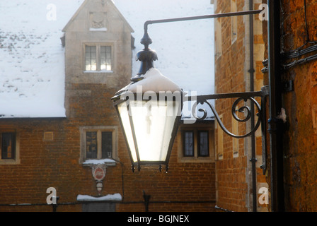 Schnee auf den Jesus-Krankenhaus in Rothwell, Northamptonshire, UK, Januar 2010. Stockfoto